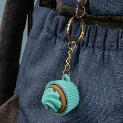Basmalı Cupcake Anahtarlık