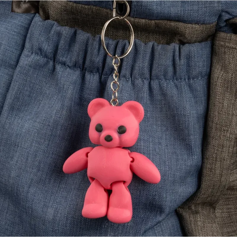 Eklemli Ayı Anahtarlık – Pembe