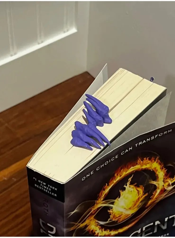İskelet El Kitap Ayracı – Mor — görsel 4