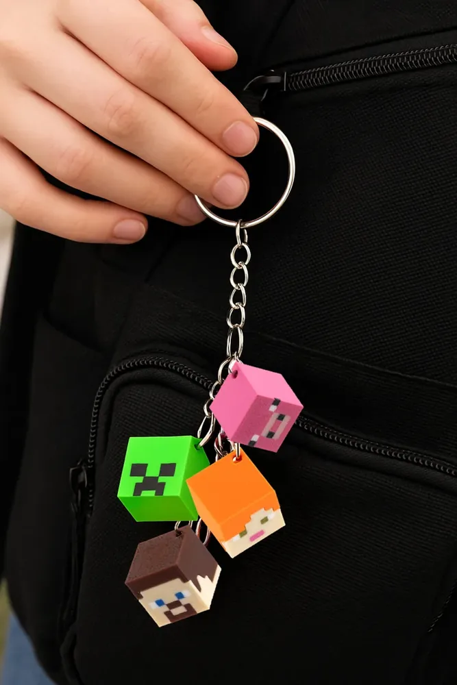 Piksel Karakter Mini Anahtarlık 4'lü Set — görsel 2