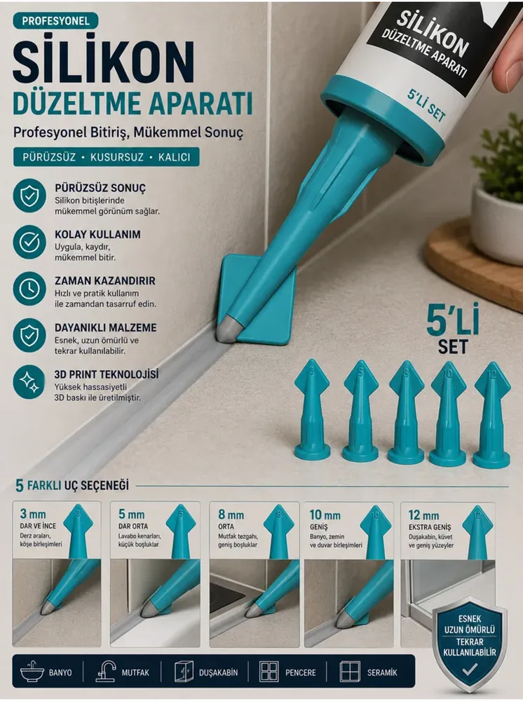 Silikon Düzeltme Aparatı 5'li Set