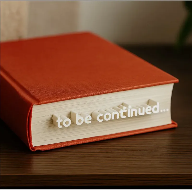 “To Be Continued” Kitap Ayracı – Beyaz