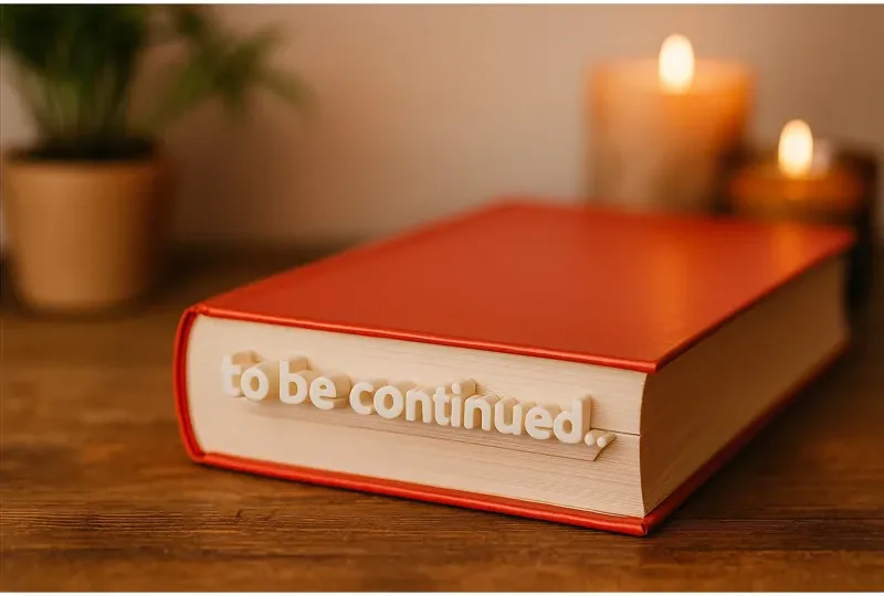 “To Be Continued” Kitap Ayracı – Beyaz — görsel 2