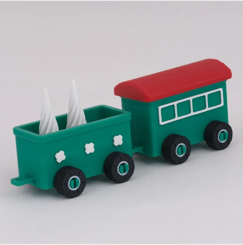 Yılbaşı Oyuncak Tren Vagonu 2'li Set – Yeşil — görsel 4