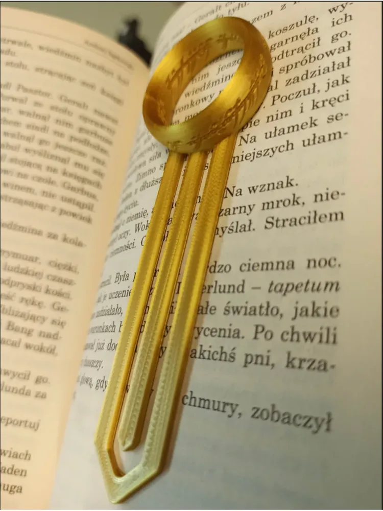 Yüzük Tasarımlı Kitap Ayracı – Altın — görsel 4